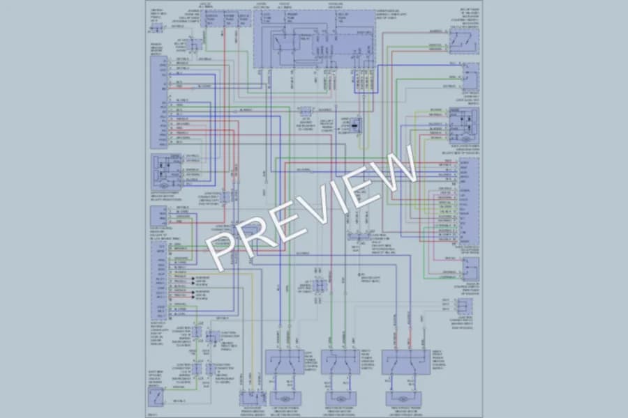 2005 Toyota 4Runner Power Windows wiring diagram preview