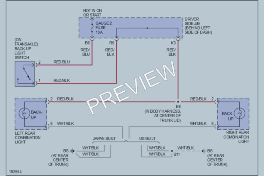 2005 Toyota Camry Exterior Lights wiring diagram preview