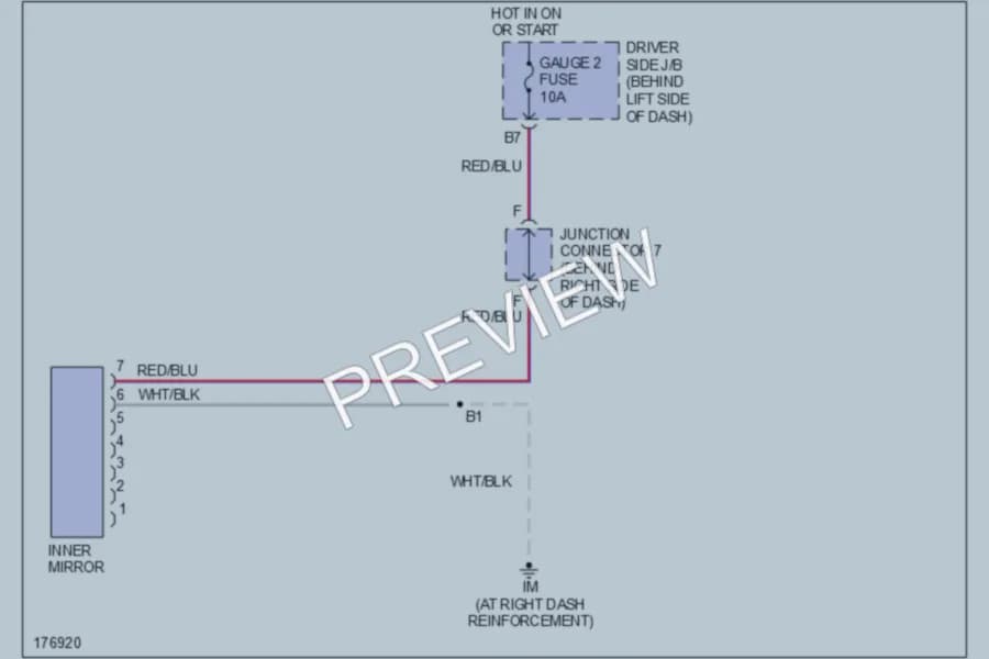 2005 Toyota Camry Power Mirrors wiring diagram preview