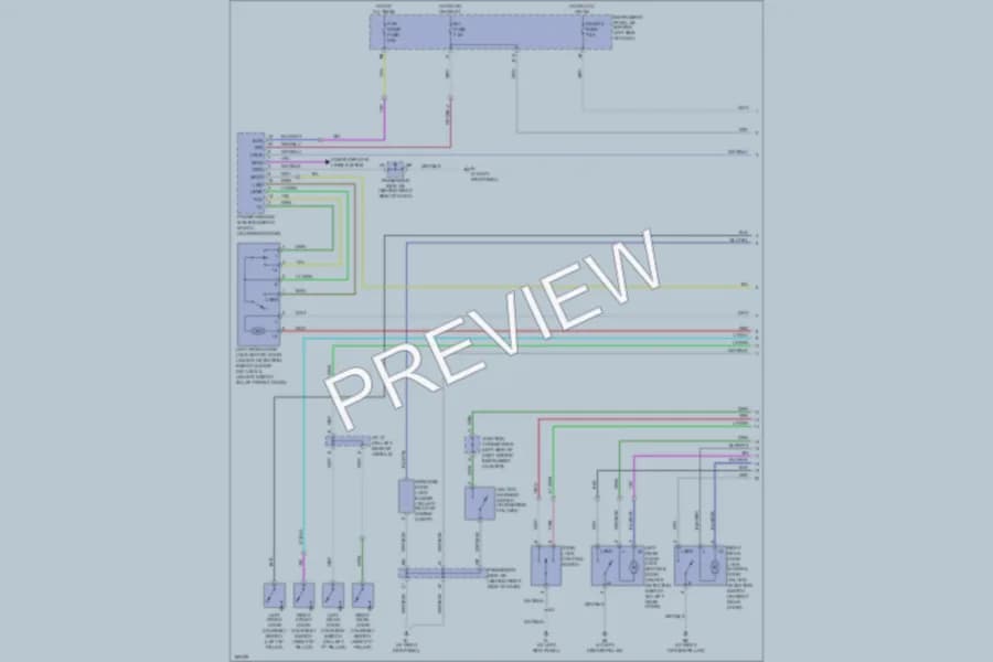 2005 Toyota Highlander Power Door Locks wiring diagram preview