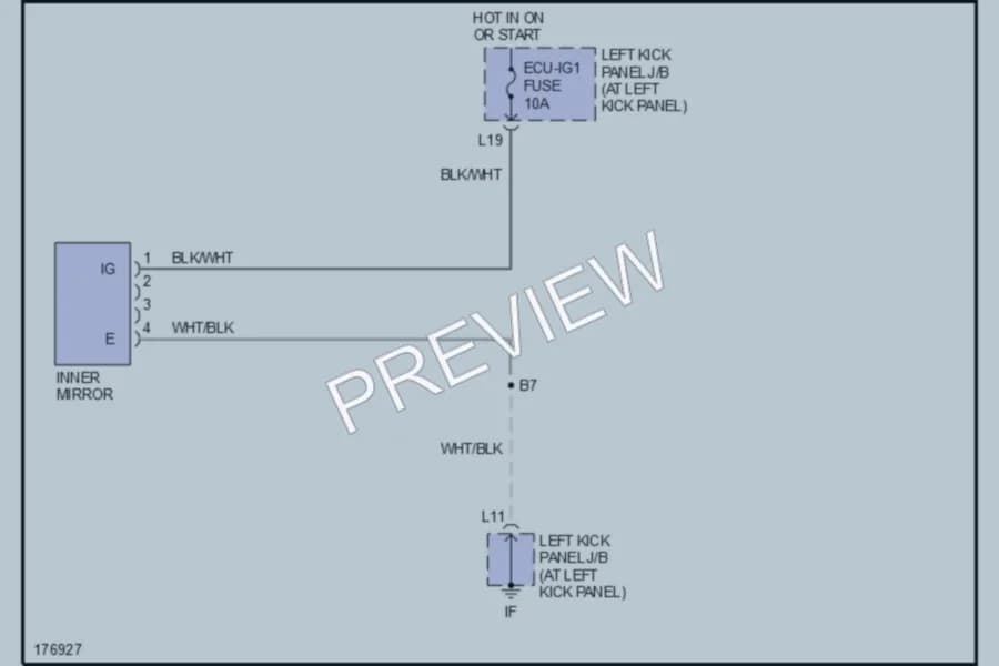 2005 Toyota LandCruiser Power Mirrors wiring diagram preview