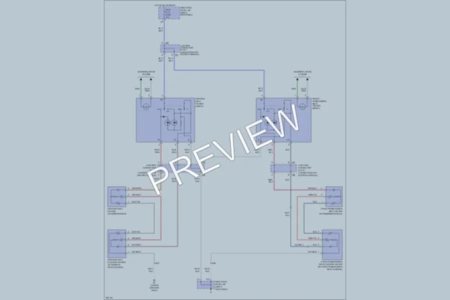 2005 Toyota LandCruiser Power Seats wiring diagram preview