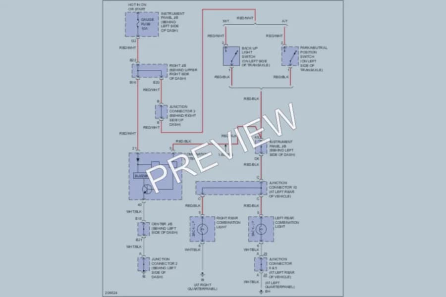 2005 Toyota Matrix Exterior Lights wiring diagram preview