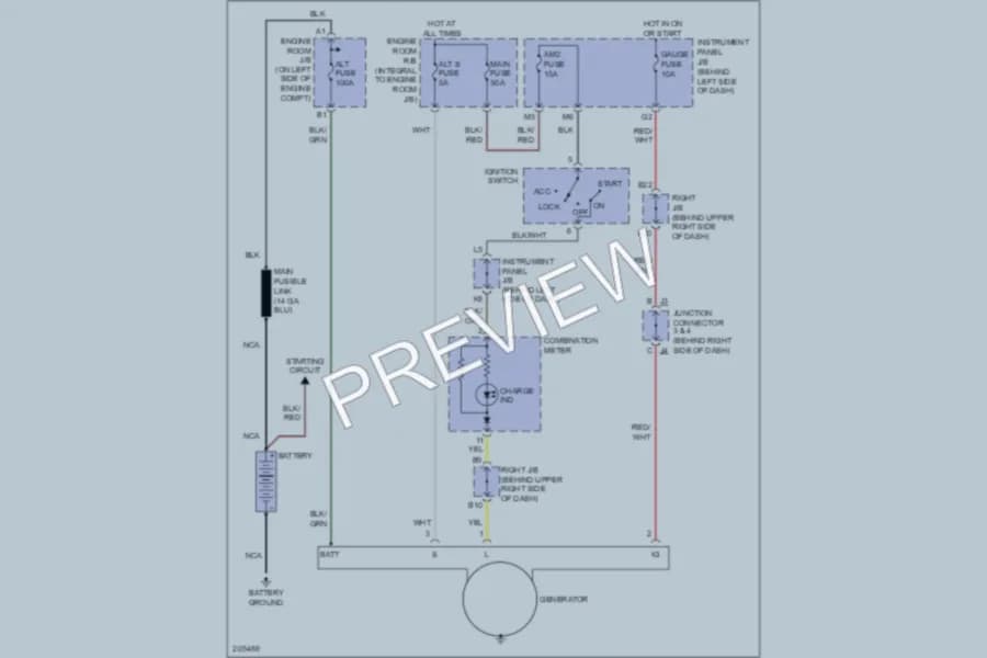 2005 Toyota Matrix Starting Charging wiring diagram preview