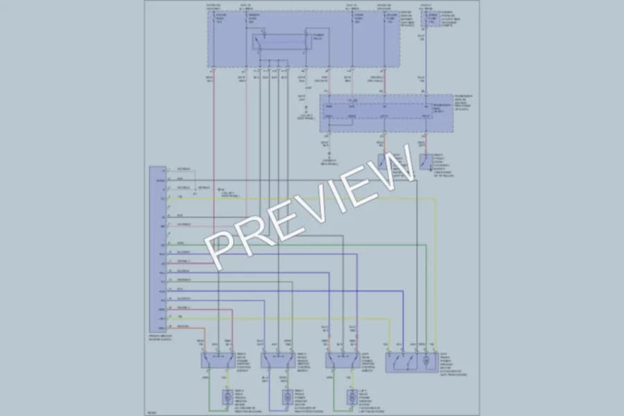 2005 Toyota RAV4 Power Windows wiring diagram preview