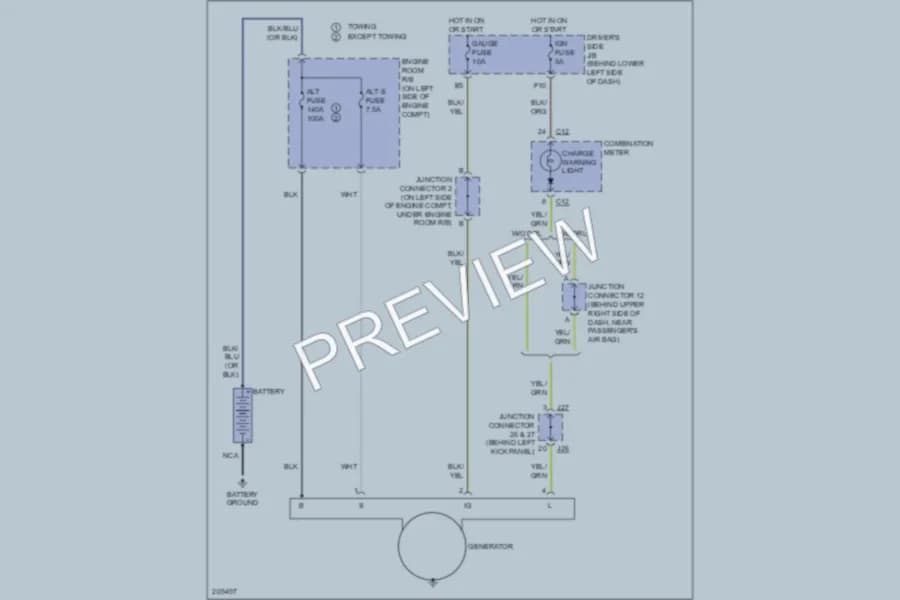 2005 Toyota Tundra Starting Charging wiring diagram preview