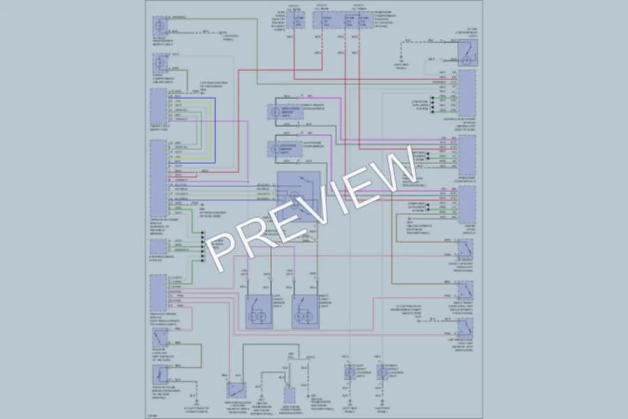 2005 Volvo XC70 Interior Lights wiring diagram preview