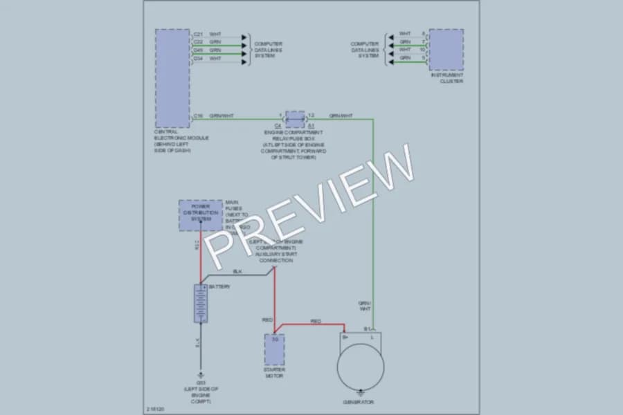 2005 Volvo XC90 Starting Charging wiring diagram preview