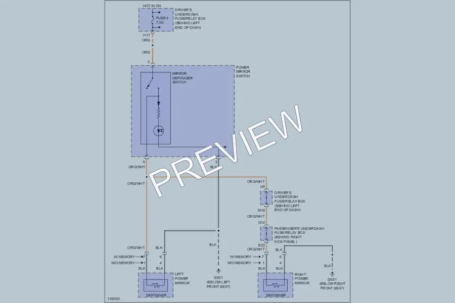 2006 Acura MDX Defoggers wiring diagram preview