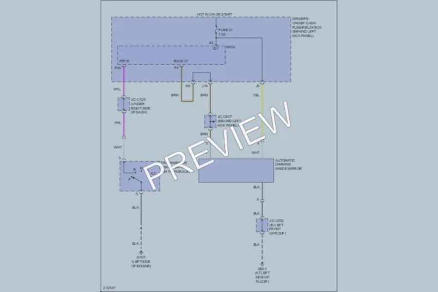 2006 Acura RL Power Mirrors wiring diagram preview