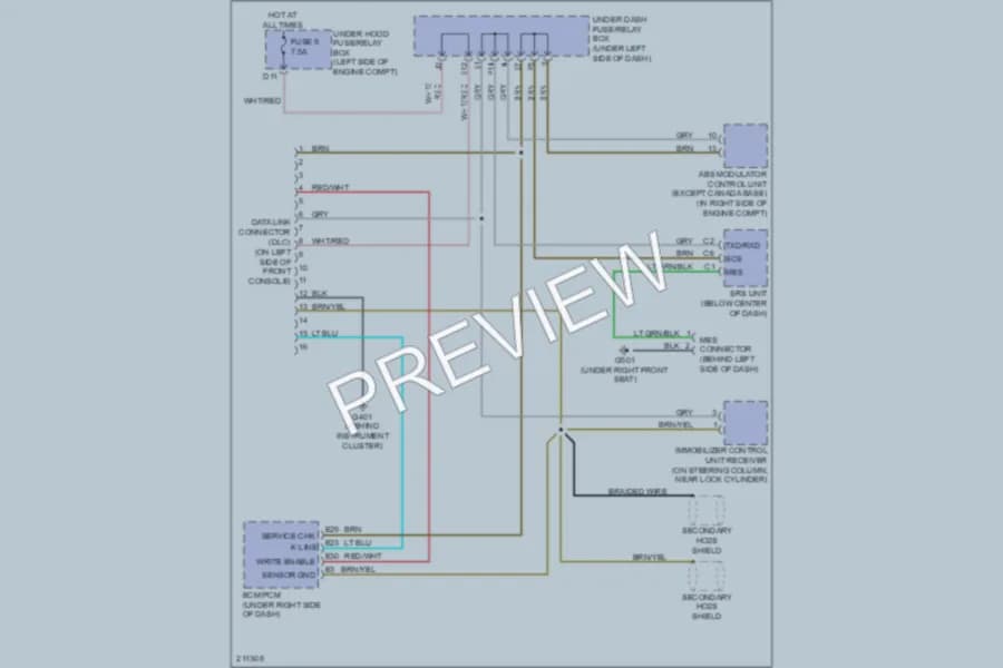 2006 Acura RSX Computer Data Lines wiring diagram preview
