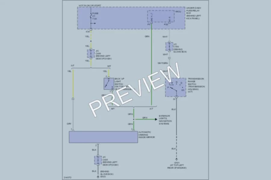 2006 Acura TSX Power Mirrors wiring diagram preview