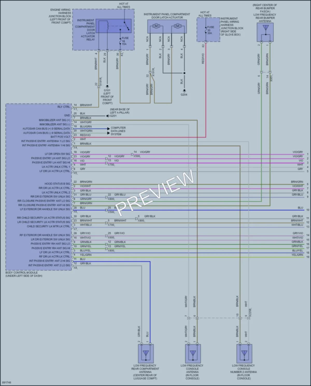 2006 Acura ZDXEV Anti Theft wiring diagram preview