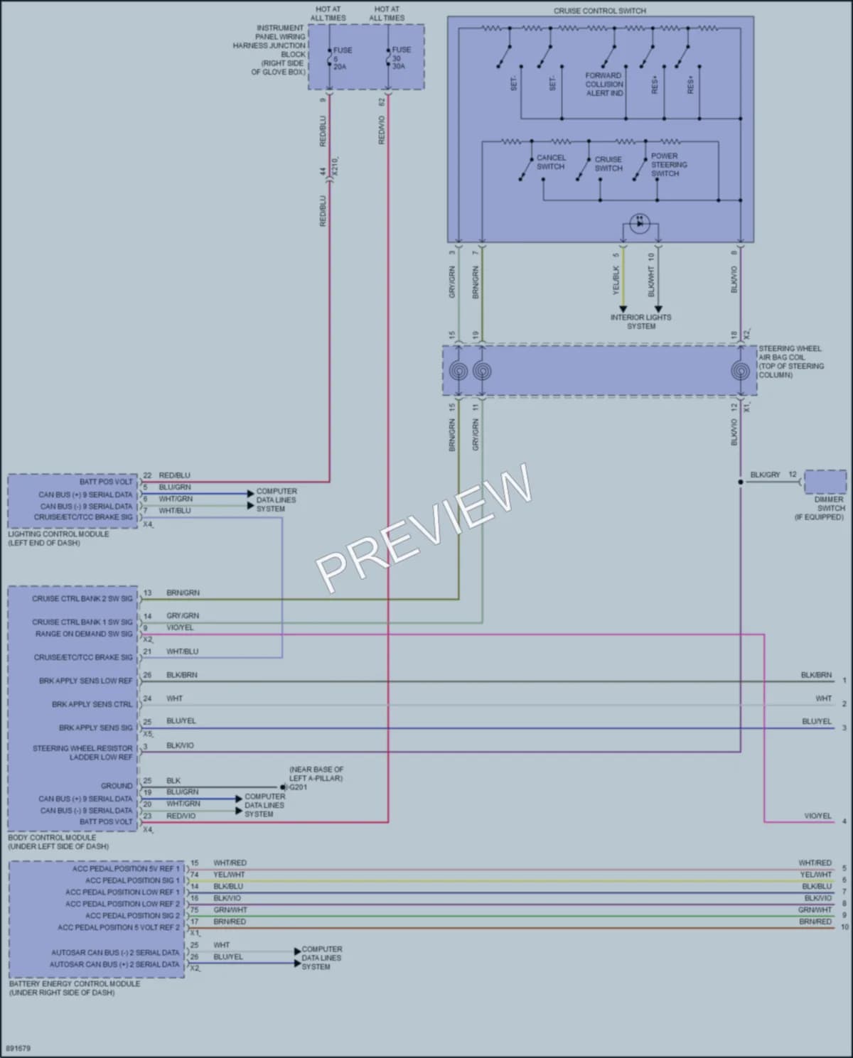 2006 Acura ZDXEV Cruise Control wiring diagram preview