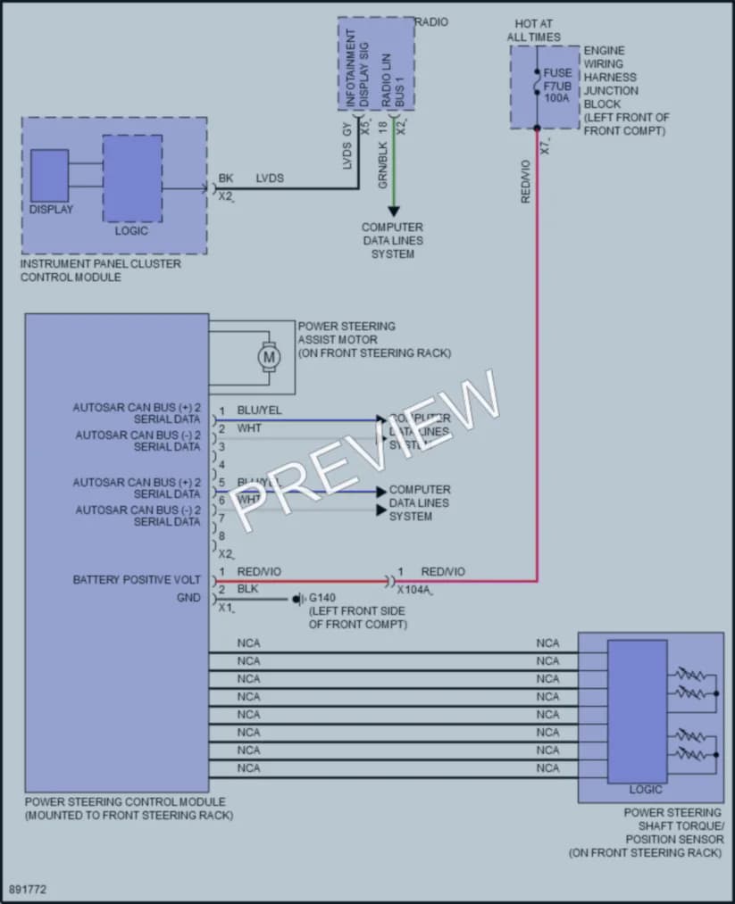 2006 Acura ZDXEV Electronic Power Steering wiring diagram preview