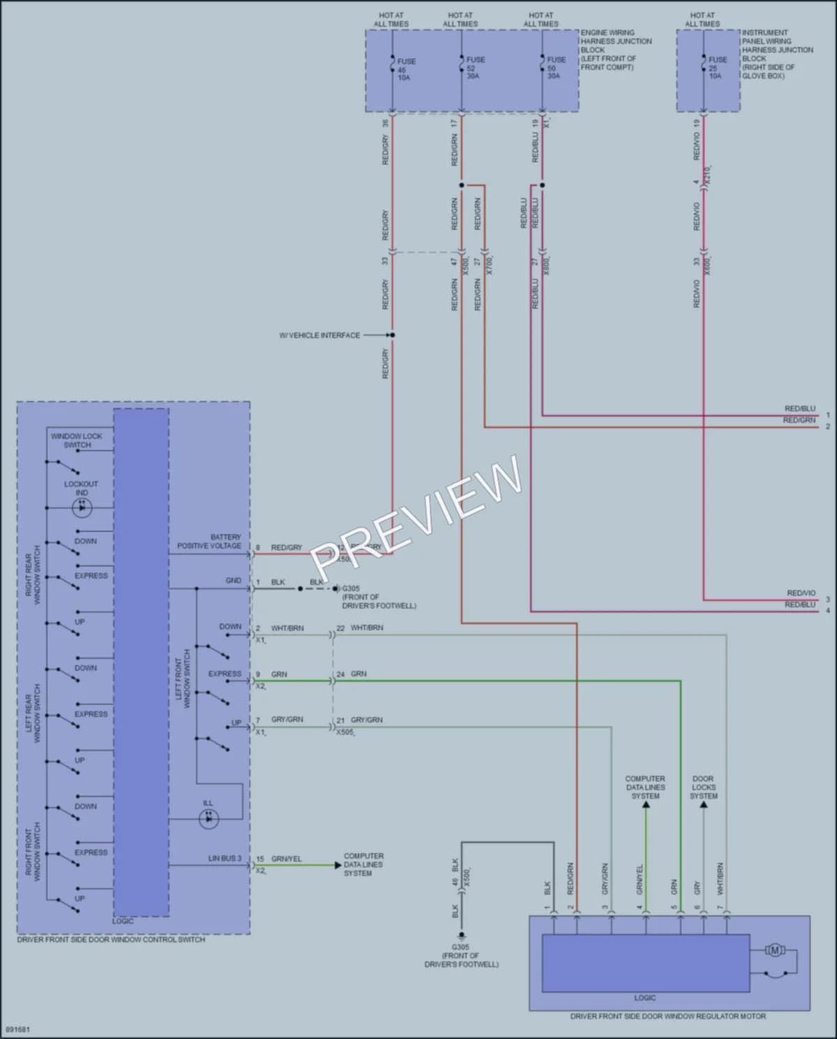 2006 Acura ZDXEV Power Windows wiring diagram preview