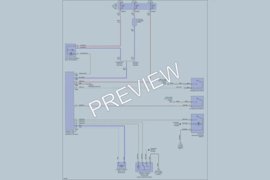 2006 BMW 325Ci Trunk Tailgate Fuel Door wiring diagram preview