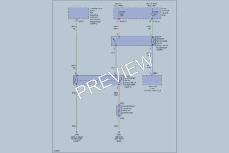 2006 BMW 330Ci Defoggers wiring diagram preview