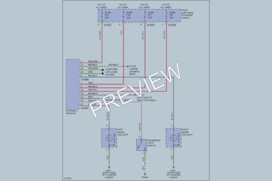 2006 BMW 330i Exterior Lights wiring diagram preview