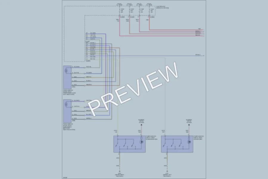 2006 BMW 330i Power Windows wiring diagram preview
