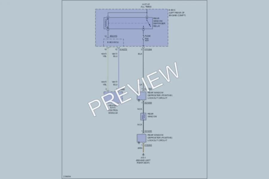2006 BMW 330xi Defoggers wiring diagram preview