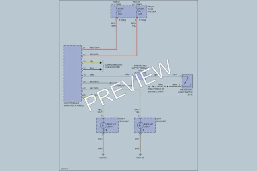 2006 BMW 530xi Exterior Lights wiring diagram preview