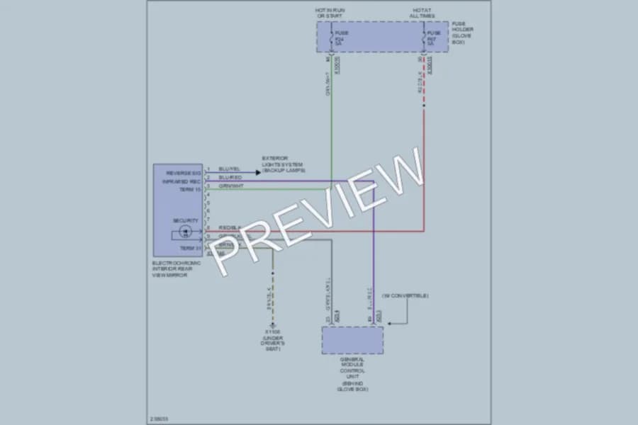 2006 BMW M3 Power Mirrors wiring diagram preview