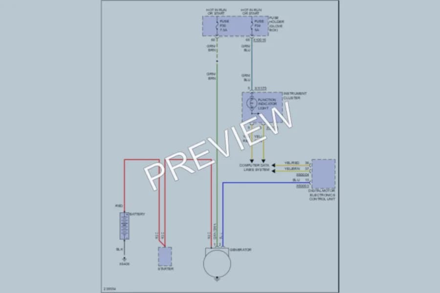2006 BMW M3 Starting Charging wiring diagram preview