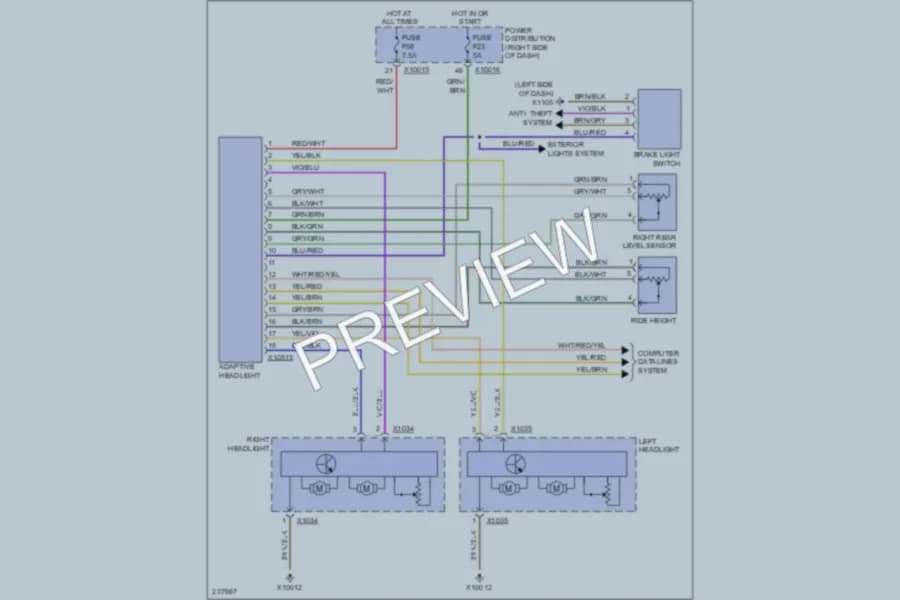 2006 BMW MRoadster Headlights wiring diagram preview