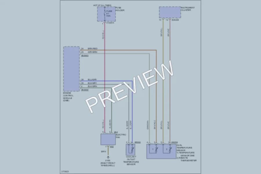 2006 BMW X5 Cooling Fan wiring diagram preview
