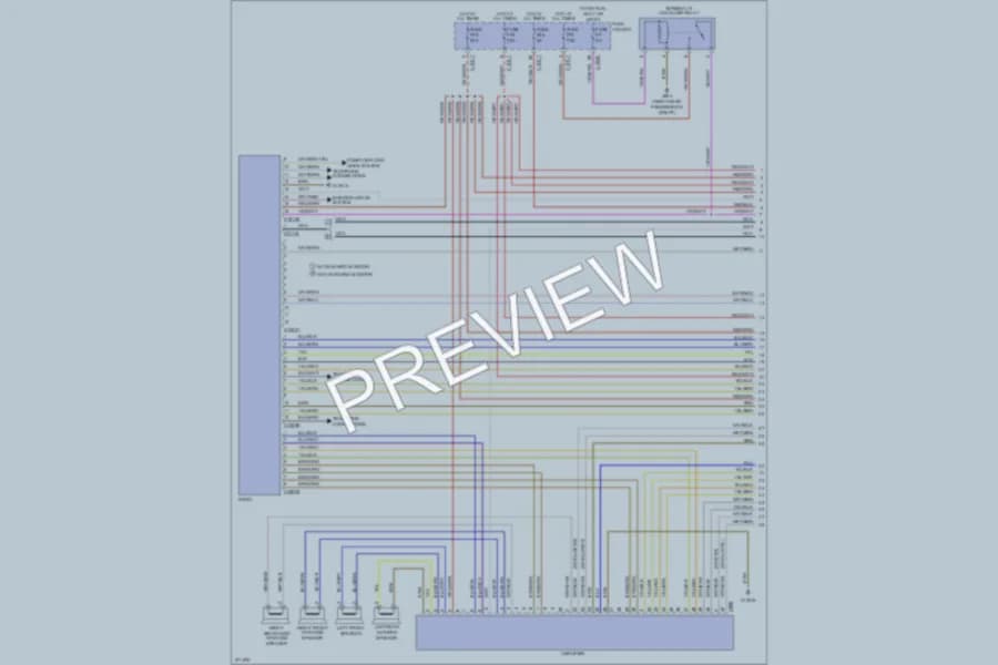 2006 BMW X5 Radio wiring diagram preview