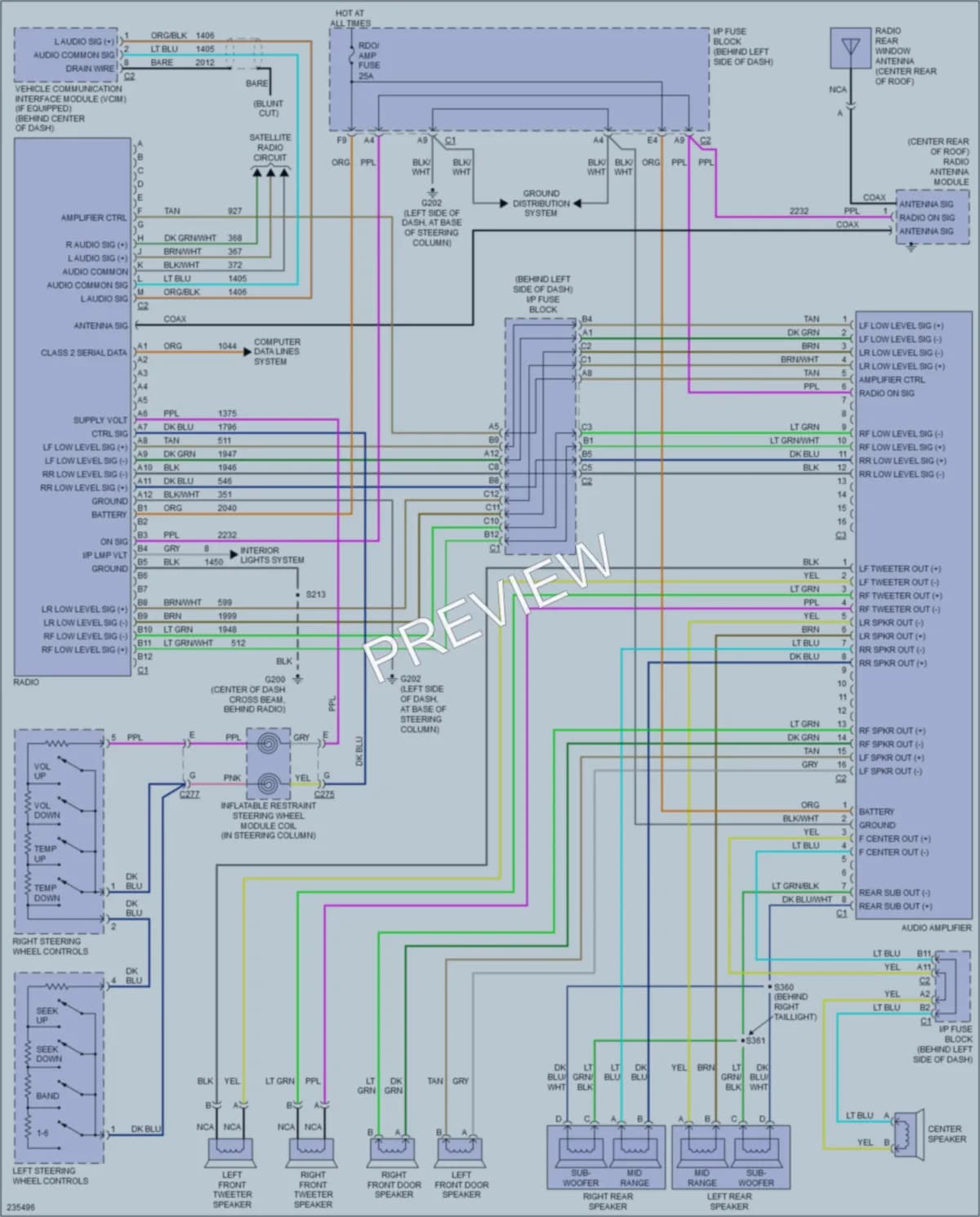 2006 Buick LaCrosse Radio wiring diagram preview