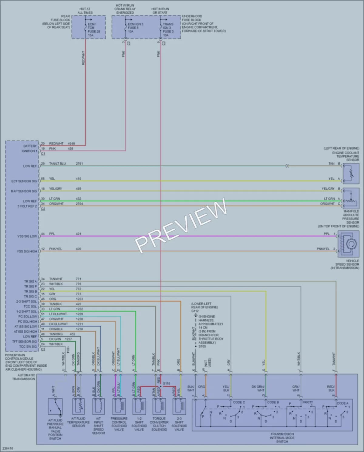 2006 Buick Lucerne Transmission wiring diagram preview