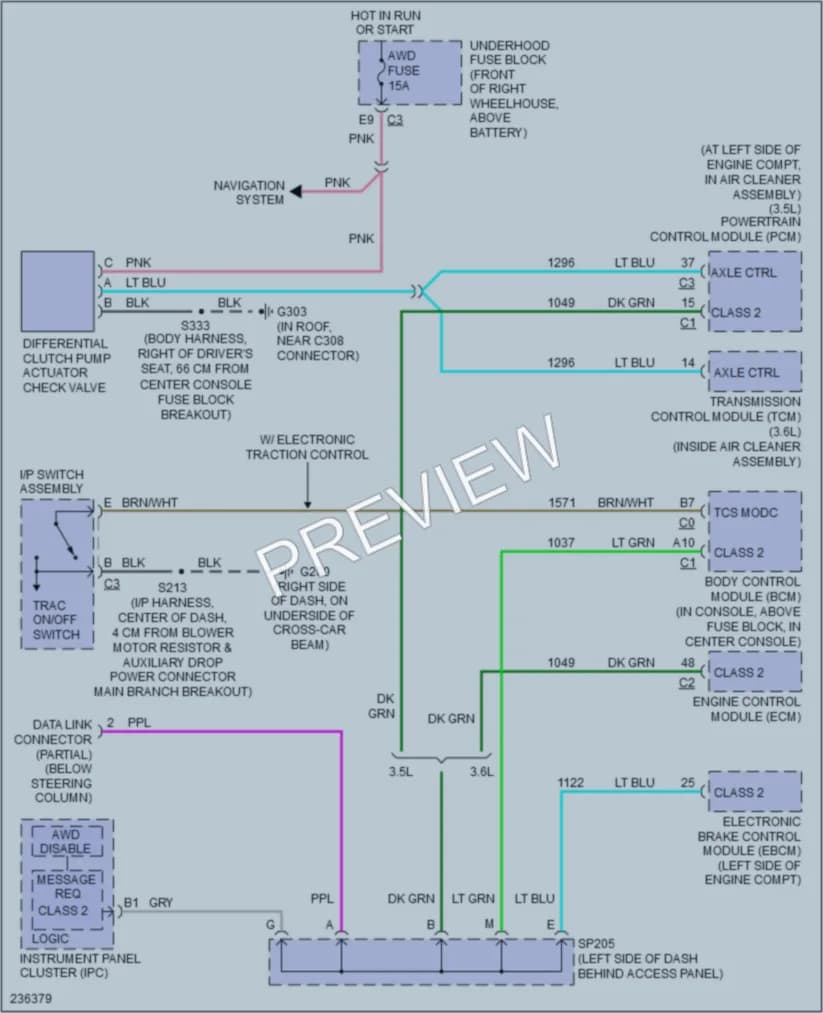 2006 Buick Rendezvous Transmission wiring diagram preview