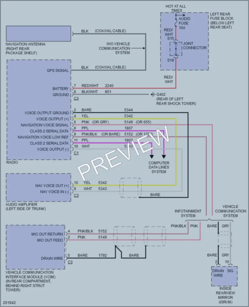 2006 Cadillac CTS Navigation wiring diagram preview