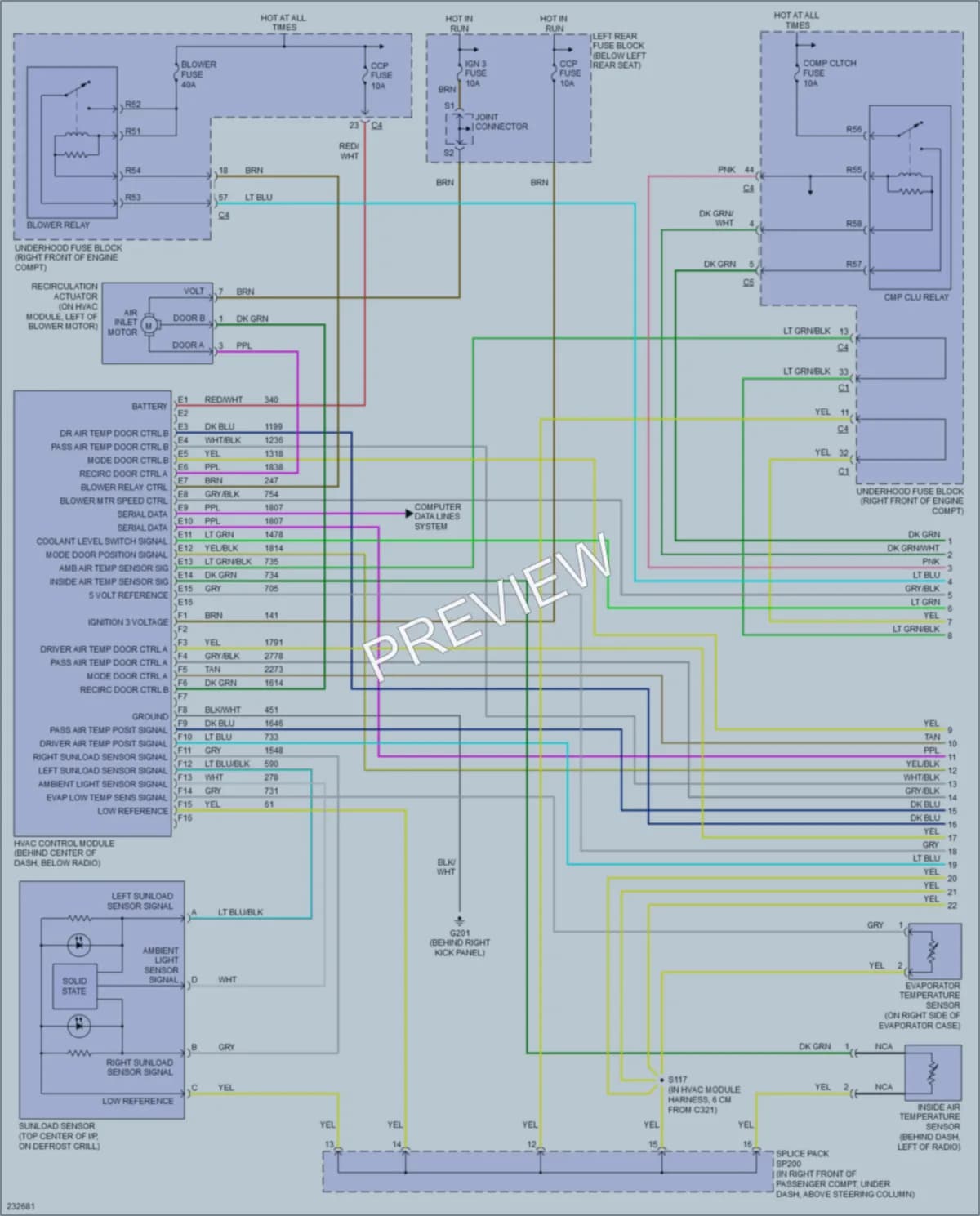 2006 Cadillac CTSV Air Conditioning wiring diagram preview