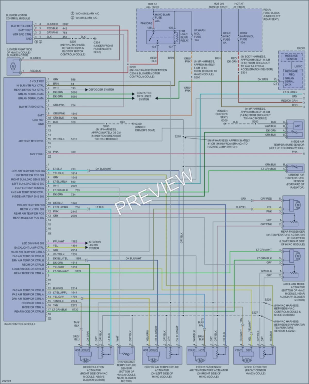 2006 Cadillac DTS Air Conditioning wiring diagram preview