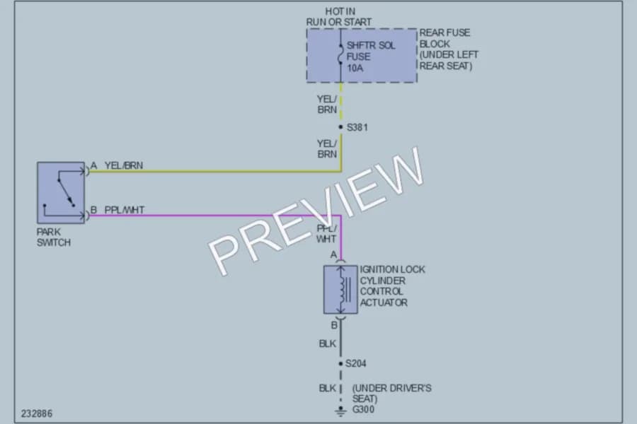 2006 Cadillac DTS Shift Interlock wiring diagram preview