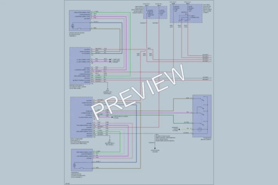 2006 Cadillac SRX Power Windows wiring diagram preview