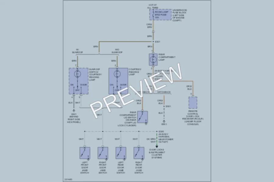 2006 Chevrolet Aveo Interior Lights wiring diagram preview