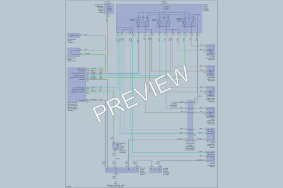 2006 Chevrolet 1500 Hd Power Door Locks wiring diagram preview with protected circuit layout