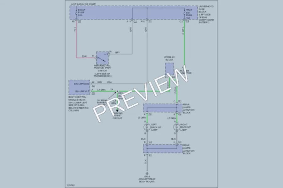 2006 Chevrolet C1500Suburban Exterior Lights wiring diagram preview