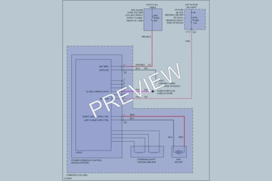 2006 Chevrolet Equinox Electronic Power Steering wiring diagram preview