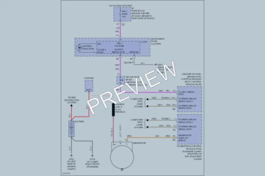 2006 Chevrolet Equinox Starting Charging wiring diagram preview