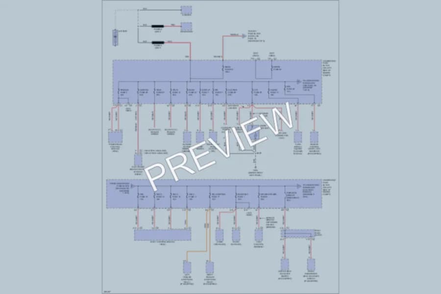 2006 Chevrolet G1500 Power Distribution wiring diagram preview with protected circuit layout