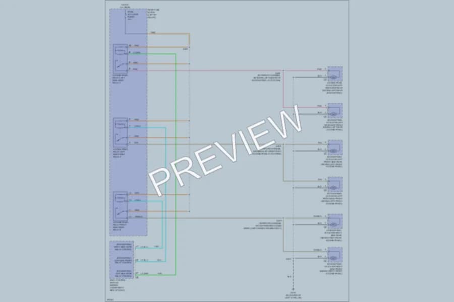 2006 Chevrolet G1500 Trunk Tailgate Fuel Door wiring diagram preview with protected circuit layout