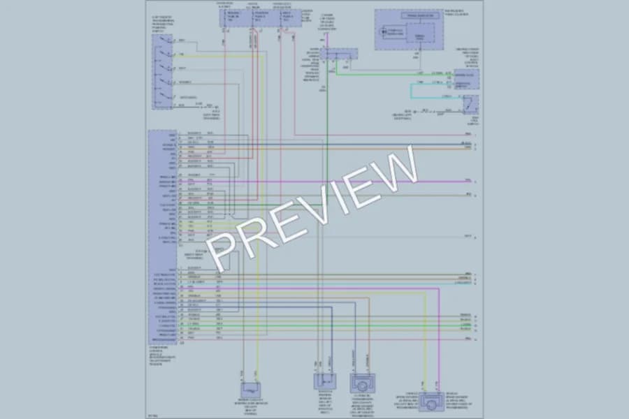 2006 Chevrolet G2500 Transmission wiring diagram preview with protected circuit layout