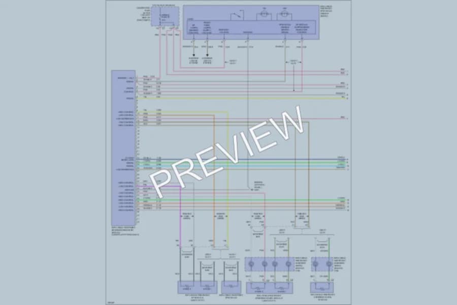 2006 Chevrolet G3500 Supplemental Restraints wiring diagram preview with protected circuit layout