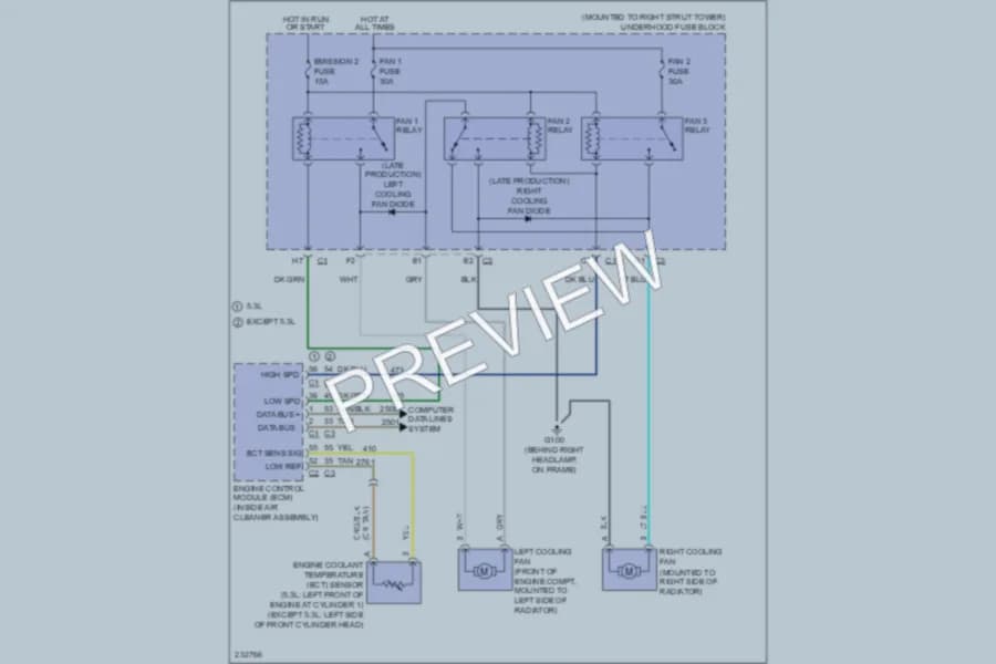 2006 Chevrolet Impala Cooling Fan wiring diagram preview