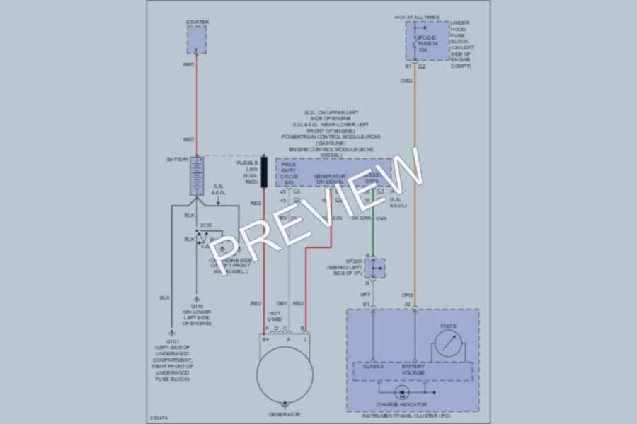 2006 Chevrolet TrailBlazerEXT Starting Charging wiring diagram preview